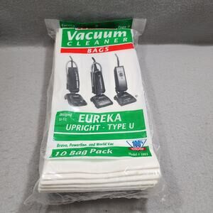 American Fare Eureka Upright Type U Vacuum Cleaner Bags Model #3863 10pk Vintage